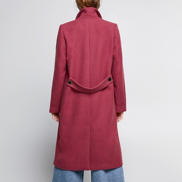 COPY - ZARA PINK MARL LONG WOOL COAT PINK MARL - Picture 10 of 15